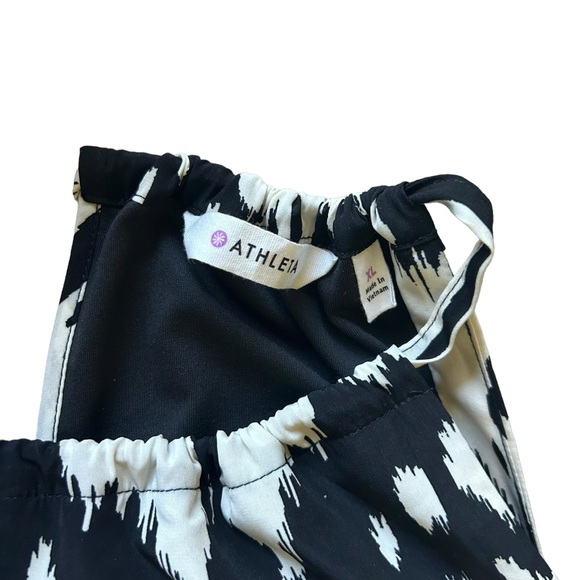 Athleta IKAT BLOOM RIPPLE MAXI DRESS black white sleeveless sundress size XL - Picture 3 of 13